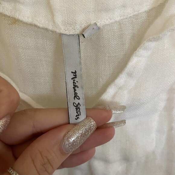Women’s‎ Michael stars white linen top dress size medium m - Picture 5 of 13